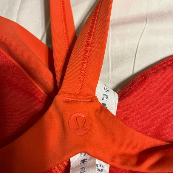 Lululemon Wrap It Up Tank Top Red Women’s Size 12 Built-In Bra - Picture 5 of 7